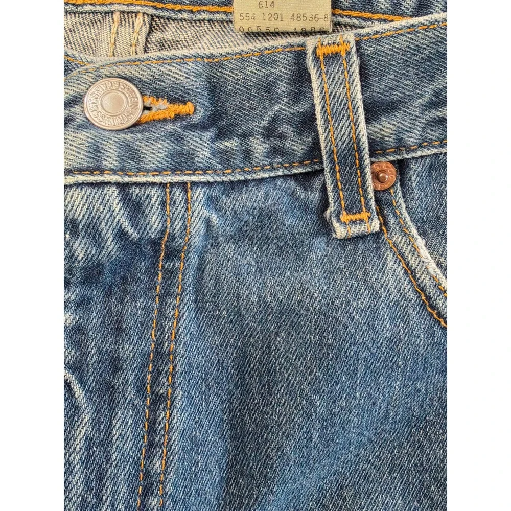 VTG 90's Western Ranch Levis 550 Relaxed Fit Jeans 36x36 Blue Denim Made in USA